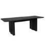 Large Black Oak Extendable Dining Table - Seats 6 - 8 - Wave