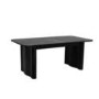 Large Black Oak Extendable Dining Table - Seats 6 - 8 - Wave