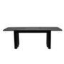 Large Black Oak Extendable Dining Table - Seats 6 - 8 - Wave