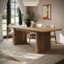 Large Rustic Oak Extendable Dining Table - Seats 6 - 8 - Wave