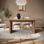 Large Rustic Oak Extendable Dining Table - Seats 6 - 8 - Wave