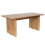 Rustic Oak Extendable Dining Table Set with 6 Beige Upholstered Chairs - Seats 6 - Wave