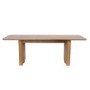 Rustic Oak Extendable Dining Table Set with 6 Beige Upholstered Chairs - Seats 6 - Wave