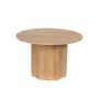 Round Limewash Oak Pedestal Dining Table - Seats 4 - Wave