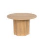 Round Limewash Oak Pedestal Dining Table - Seats 4 - Wave