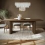 Walnut Finish Extendable 6-8 Seater Dining Table - Wave
