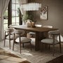 Walnut Finish Extendable 6-8 Seater Dining Table - Wave
