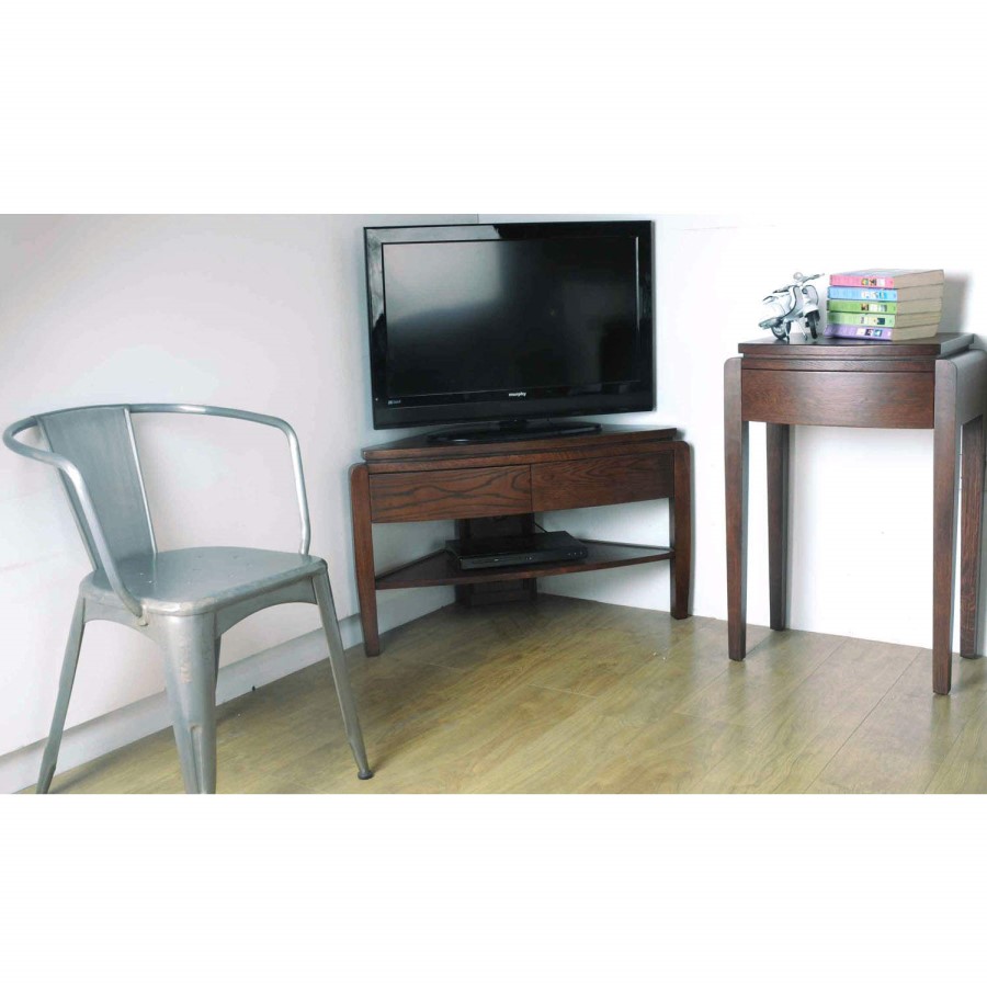 Belvedere Oak Old English Corner TV Unit  