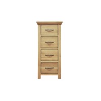 Chester Oak 4 Drawer narrow chest