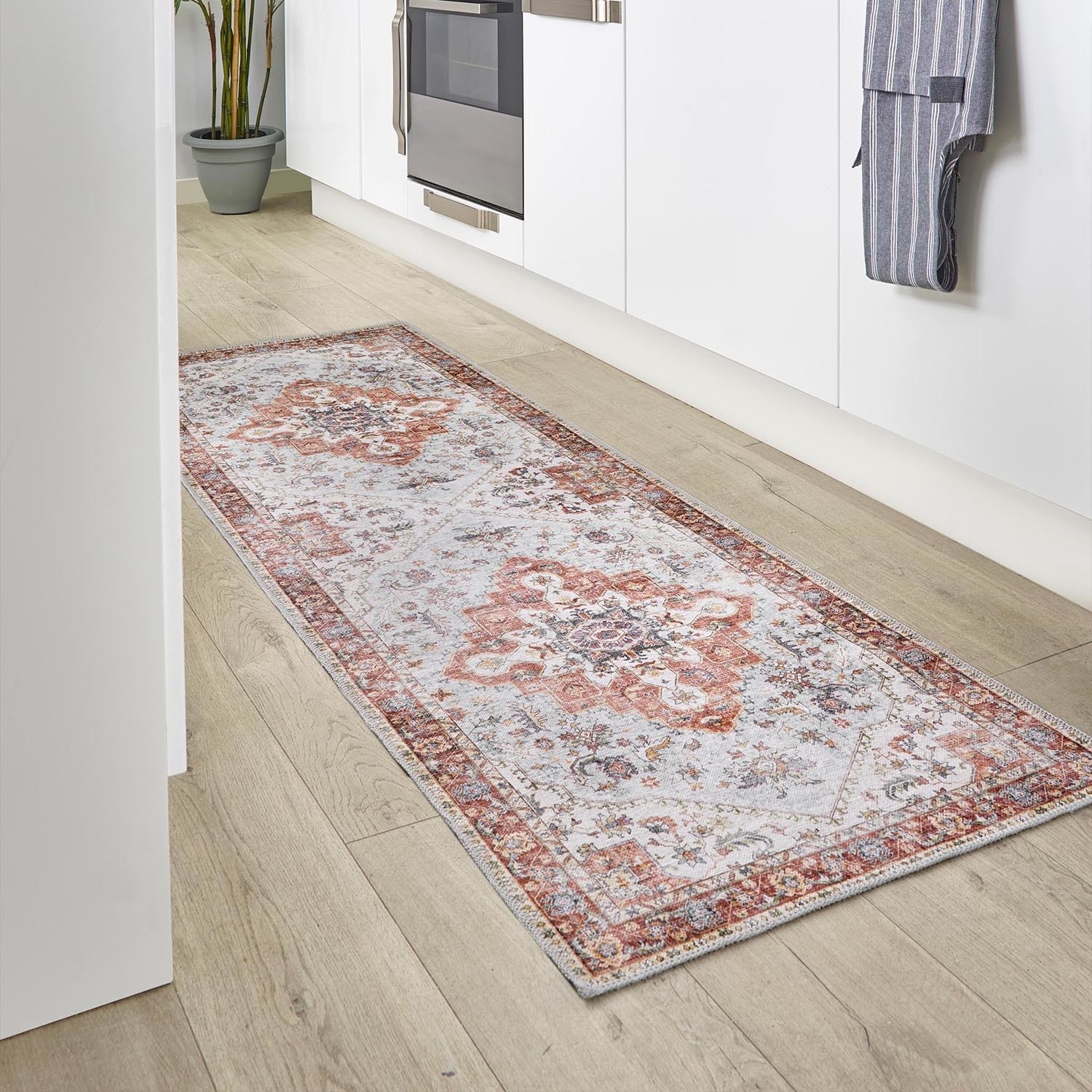 Washable Persian Coloured Runner Rug 200 x 67 cm Marrakesh Origins