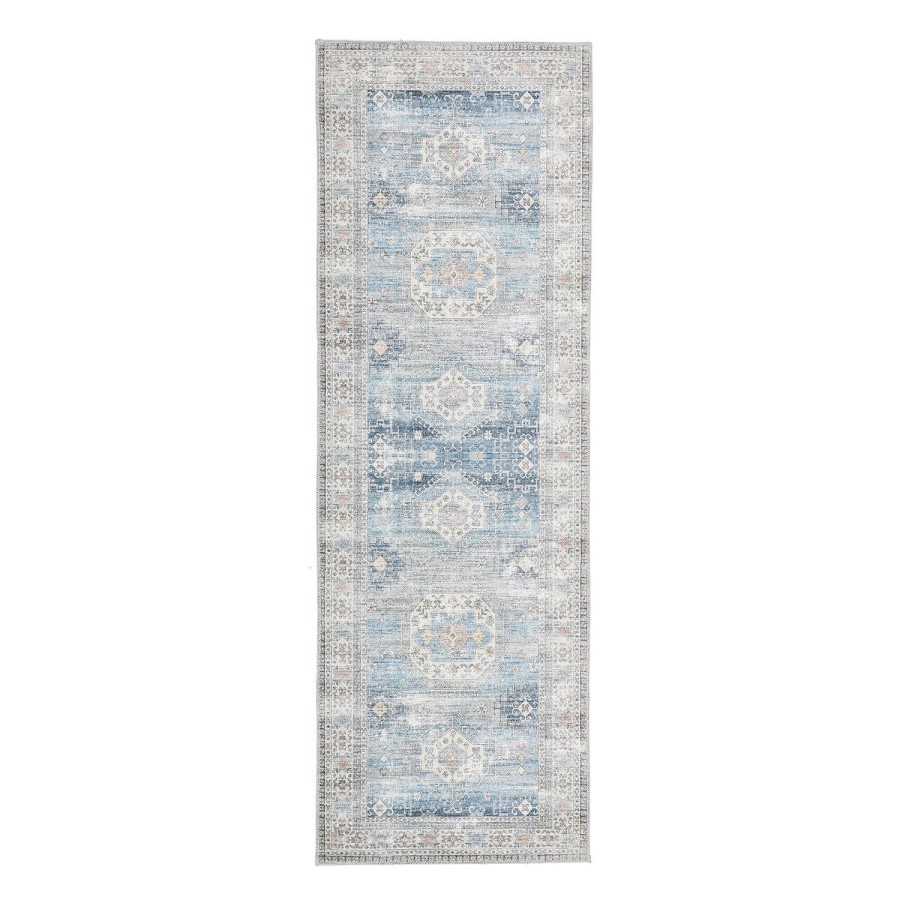 Washable Persian Blue Runner Rug - 200 x 67 cm - Venice - Origins