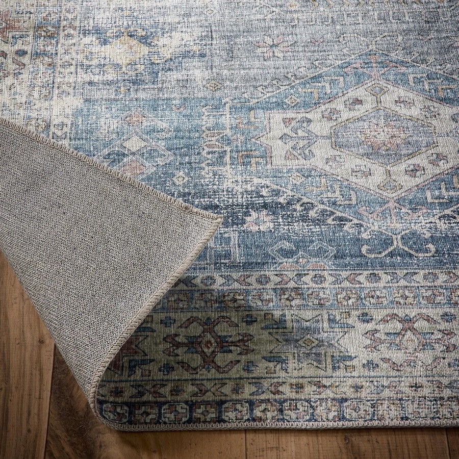 Washable Persian Blue Runner Rug - 200 x 67 cm - Venice - Origins