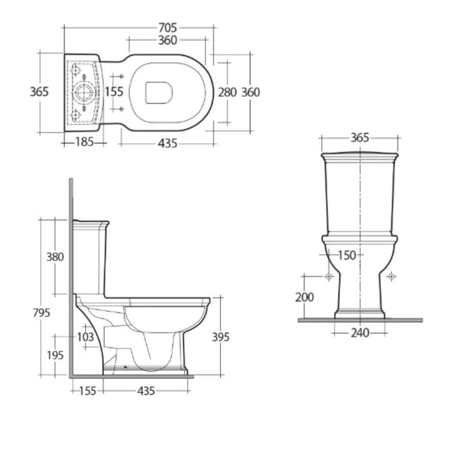 Close Coupled Toilet with Soft Close Seat - RAK Washington