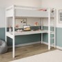 ALMOST PERFECT - Highsleeper Loft Bed With Desk In White - Wyatt