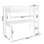 ALMOST PERFECT - Highsleeper Loft Bed With Desk In White - Wyatt