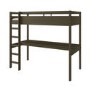 High Sleeper Loft Gaming Bed with Desk in Dark Olive Green - Wyatt