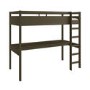 High Sleeper Loft Gaming Bed with Desk in Dark Olive Green - Wyatt
