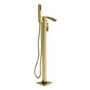 Brushed Brass Freestanding Bath Shower Mixer Tap - Wave