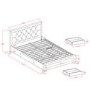 Birlea Woodbury King Size Upholstered Grey Ottoman Bed 
