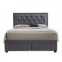 Birlea Woodbury Super King Upholstered Grey Ottoman Bed 