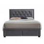 Birlea Woodbury King Size Upholstered Grey Ottoman Bed
