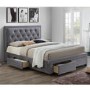 Birlea Woodbury Super King Upholstered Grey Ottoman Bed 