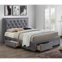 Birlea Woodbury King Size Upholstered Grey Ottoman Bed