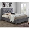 Birlea Woodbury Super King Upholstered Grey Ottoman Bed 
