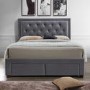 Birlea Woodbury Super King Upholstered Grey Ottoman Bed 