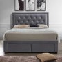 Birlea Woodbury King Size Upholstered Grey Ottoman Bed