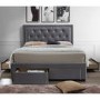 Birlea Woodbury King Size Upholstered Grey Ottoman Bed