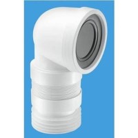 97-107mm Inlet x 4"/110mm Outlet 90° Flexible WC Connector 97-107mm Inlet x 4"/110mm Outlet 90° Flexible WC Connector