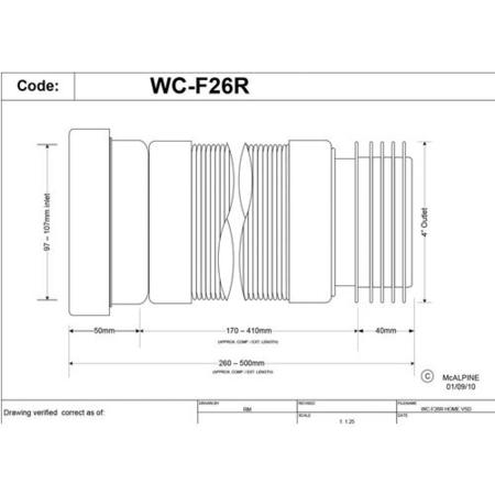 McAlpine WC-F26R Flexi Pan Connector