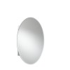 Oval Chrome Mirrored Bathroom Wall Cabinet 535 x 790mm - Croydex