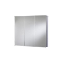 Croydex Chrome 3 Door Mirrored Bathroom Cabinet 914 x 660mm