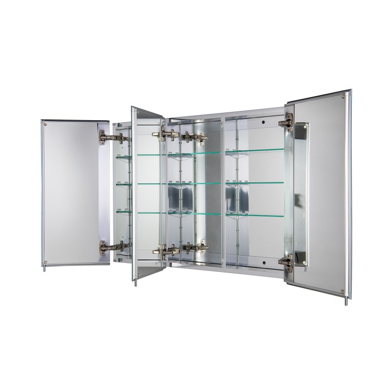 Croydex Chrome 3 Door Mirrored Bathroom Cabinet 914 x 660mm