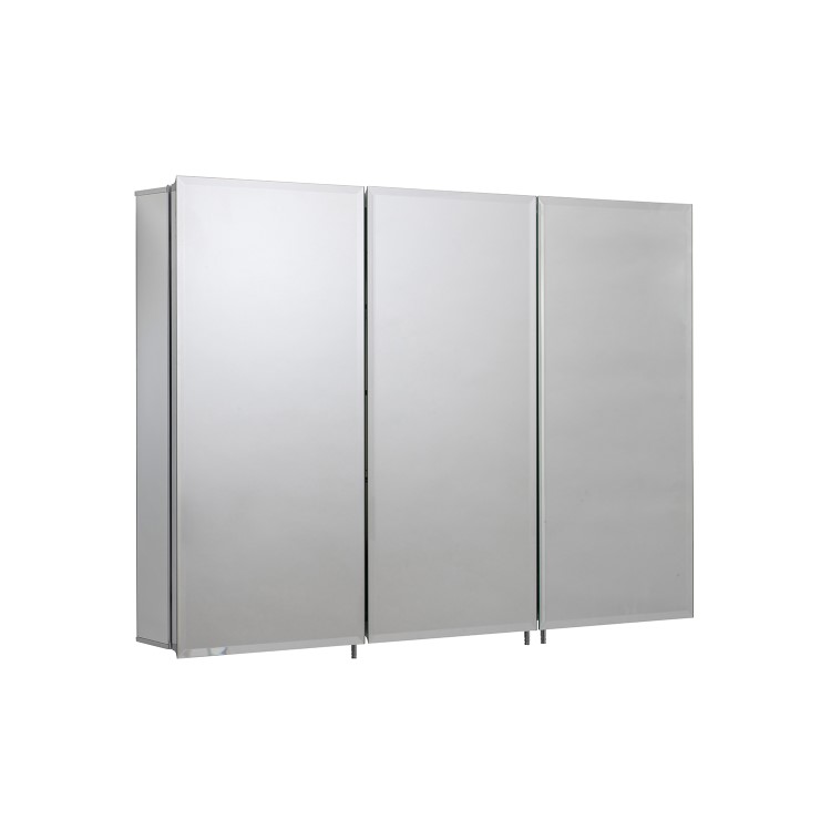 Croydex Chrome 3 Door Mirrored Bathroom Cabinet 914 x 660mm