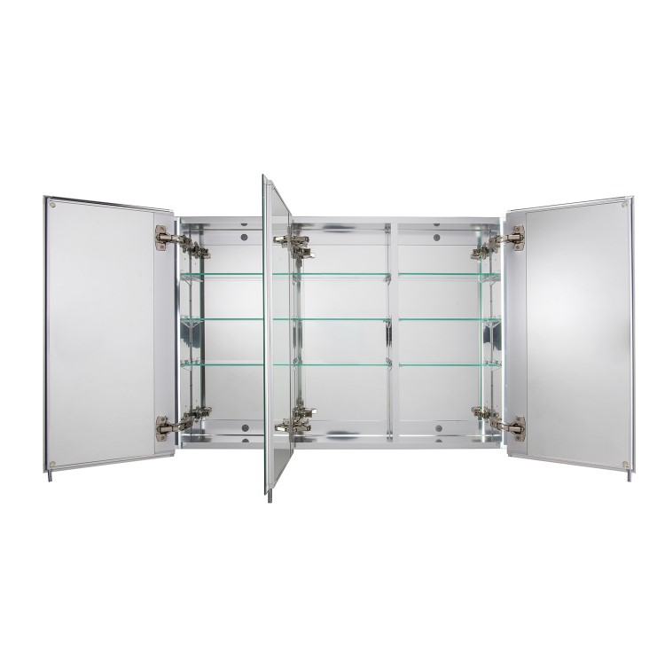 Croydex Chrome 3 Door Mirrored Bathroom Cabinet 914 x 660mm