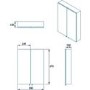 Steel Mirrored Wall Bathroom Wall Cabinet 500 x 6700mm - Croydex