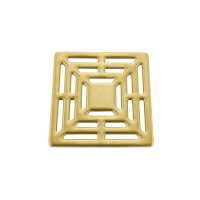Brushed Brass Grate Waste Cover 115x115mm -Lagoon