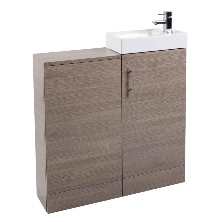 Oak WC Toilet Unit - Without Toilet - W410 x D780mm