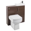 Walnut WC Toilet Unit - Without Toilet - W410 x D780mm