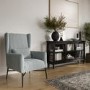 Large Black Sideboard with 3 Glass Doors - Westport