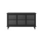 Large Black Sideboard with 3 Glass Doors - Westport