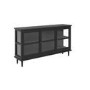 Large Black Sideboard with 3 Glass Doors - Westport