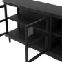 Large Black Sideboard with 3 Glass Doors - Westport