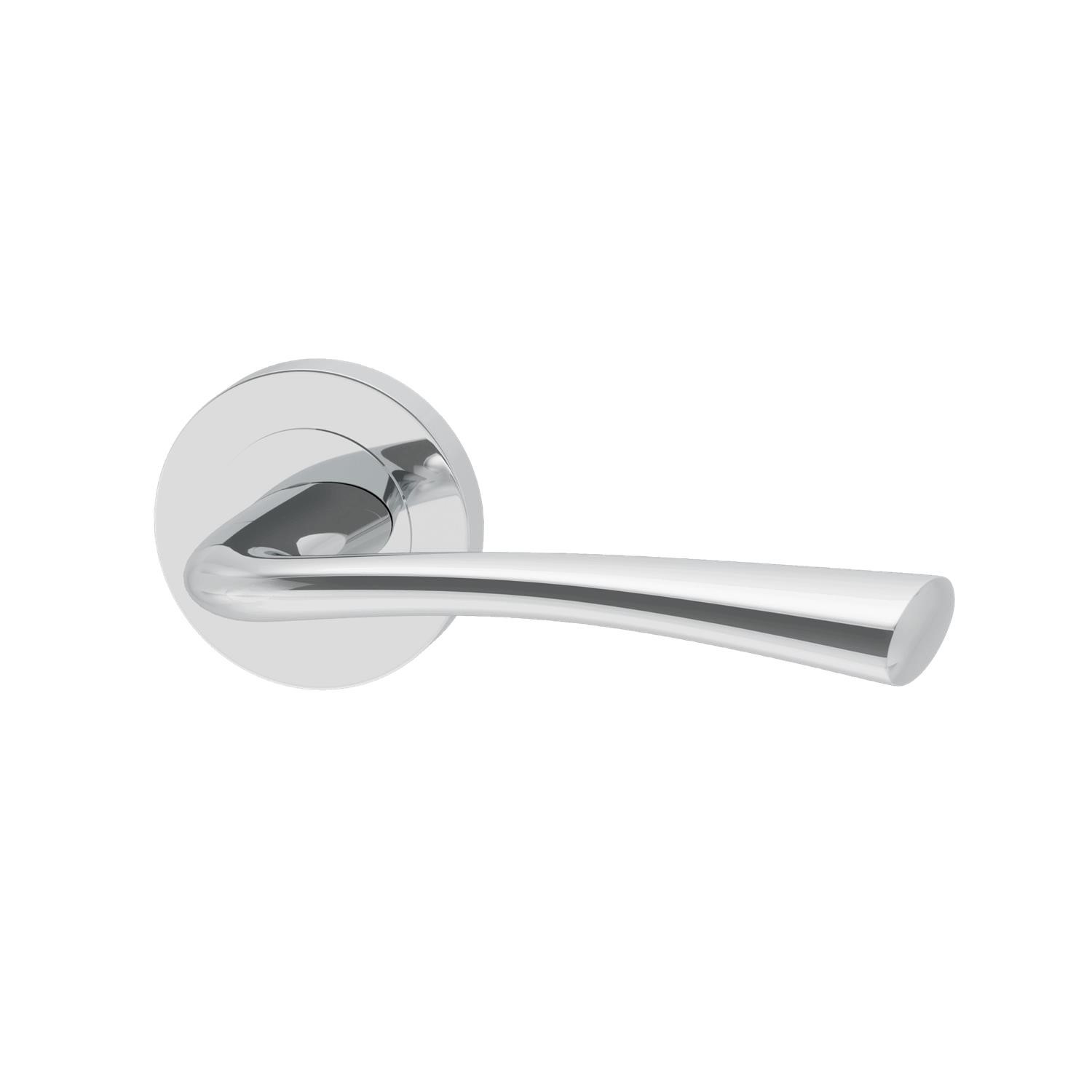 Xl Joinery Silver Internal Polished Chrome Lever Fire Door Handle With Latch And Hinges Pack - 75Mm Latch - Weser