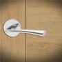 Internal Polished Chrome Lever Fire Door Handle with Latch and Hinges Pack - 75mm Latch - Weser - XL Joinery
