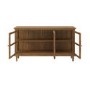Large Walnut Sideboard with 3 Glass Doors - Westport