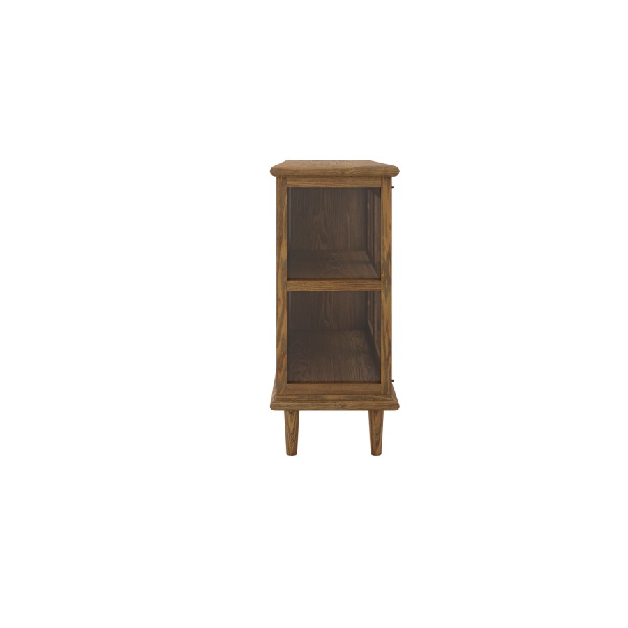 Large Walnut Sideboard with 3 Glass Doors - Westport